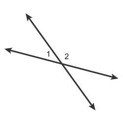 Which relationship describes angles 1 and 2?  select each correct answer. 1)
