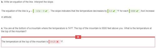What would the temperature at the top of the mountain be? i've tried -19.25 and 19.25 and they're b