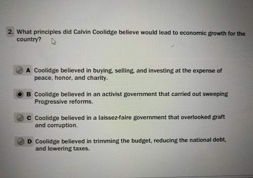 What principles did calvin coolidge believed would lead to economic growth for the country? &lt;