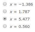 Precalc. solve the equation for x, accurate to three decimal places: 4^2 − x = 7^3 − x&lt;