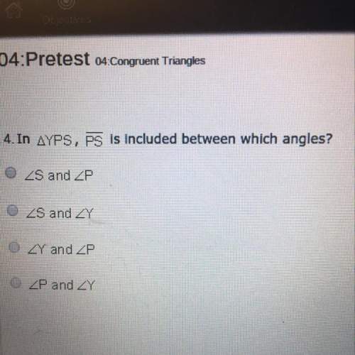 In yps, ps is included between which angles?  s and p s and y y and p p and