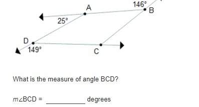 What is the measure of angle bcd?
