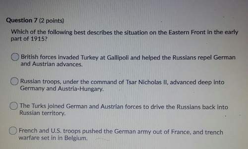 Which of the following best describes the situation on the eastern front in the early part of 1915&lt;