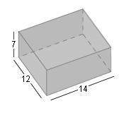 What is the surface area of the rectangular prism below?  a. 700 units^2 b. 1260 u