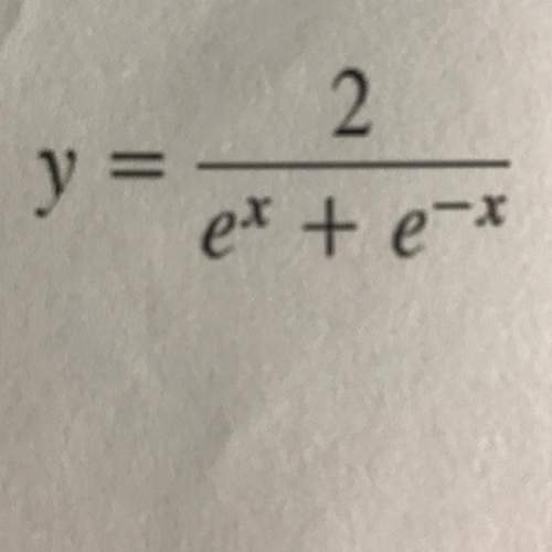 The answer is supposed to be -2(e^x - e^-x)/(e^x + e^-x)^2 but i’m not sure how to get there because