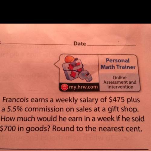 You earn a weekly salary of $475 plus a 5.5% commission on sales at a gift shop. how much would you