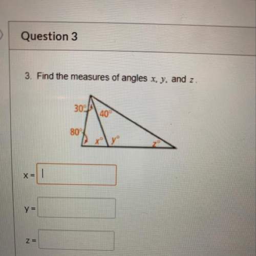Find angles of x,y, and z, in picture