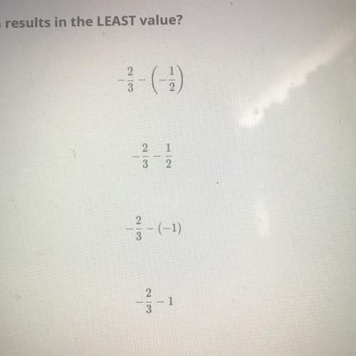 which expression results in the least value?