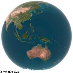 The circumference of the earth is about 25,000 miles. approximately how far is it from any point on