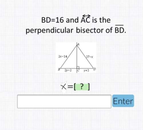 Click on the link to me! b=16 and ac is the perpendicular bisector of bd. find x.