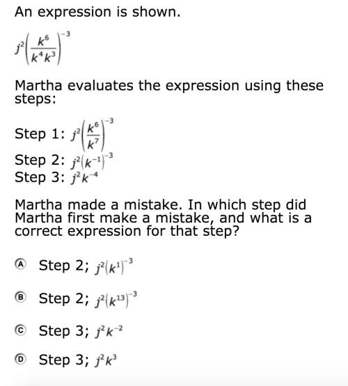25 points:  martha made a mistake. in which step did martha first make a mistake, and wh