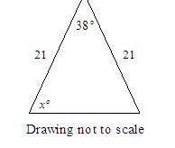 Can you me find the value of x? ! btw, the triangle is an isosceles triangle.
