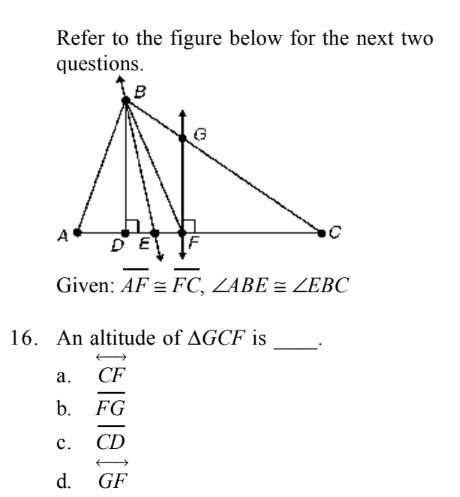 Hi, i was doing a problem to review for my semester exam in geometry, and i came across a problem th
