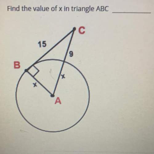 Find the value of x in triangle abc