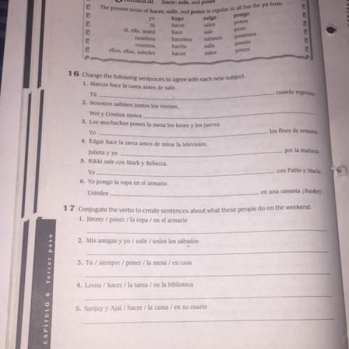 Can anyone me with this spanish workbook page ?