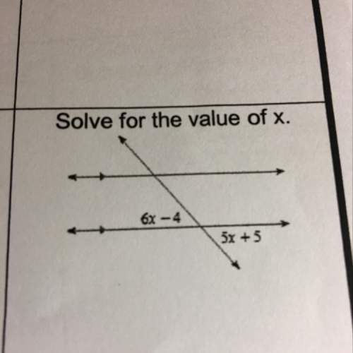 Solve value for x.  having trouble on this question