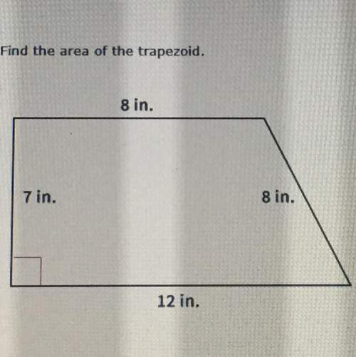 Find the area of the trapezoid  a. 70 in^2 b. 77.2 in^2 c. 75 in^2 d.