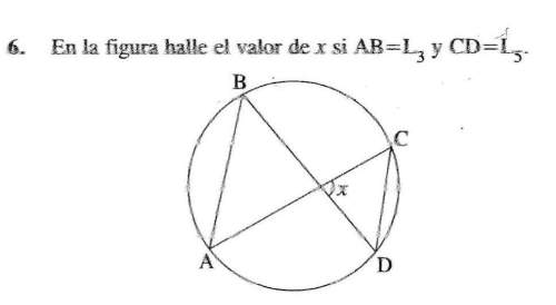En la figura halle el valor de x si ab=l3 y cd=l5.