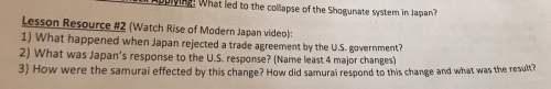 1) what happened when japan rejected a trade agreement by the u.s government? &lt;