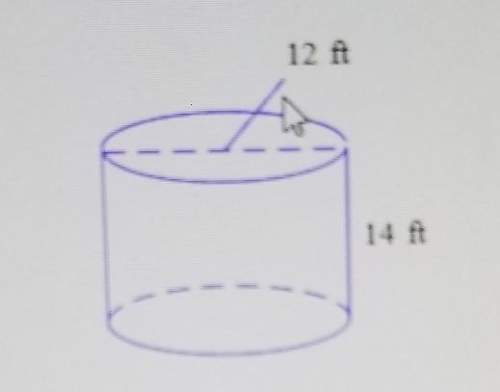 The diameter of a cylindrical water tank is 12 feet in size 14 feet what is the volume of the tank?