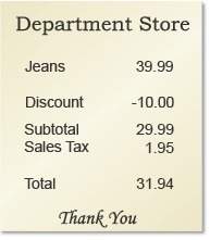 You buy a pair of jeans at a department store. what is the percent of sales tax to the n
