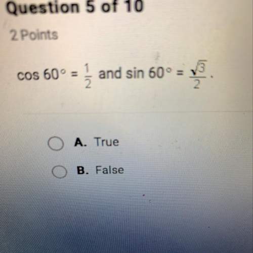 Cos 60° = and sin 60° = square root 3/2