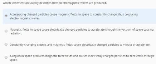 Which statement accurately describes how electromagnetic waves are produced? !