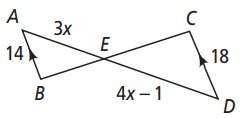 Find the value of x in the diagram below.  1 7 7/15 15/7