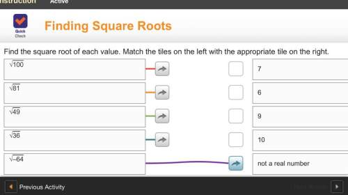 Find the square root of each value. match the tiles on the left with the appropriate tile on the rig