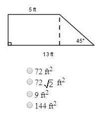 What is the area of the trapezoid? leave the answer in simplest radical form. the figure is not dra