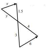 Find x and y. yo i need to find out how to get it, give me an explanation and here is the photo.