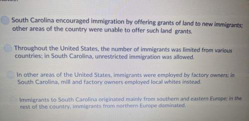 How was the immigrant experience in south carolina different than the rest of the united states?