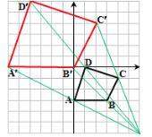 In each of the following graphs, the two given polygons are similar. write precisely a single dilati