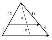 Find x and y. yo i need to find out how to get it, give me an explanation and here is the photo.