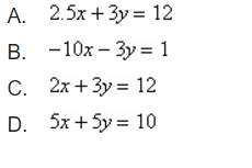 Which of the following equations is written in standard form?
