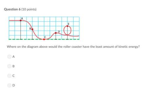 Correct answer only !  where on the diagram above would the roller coaster have the leas