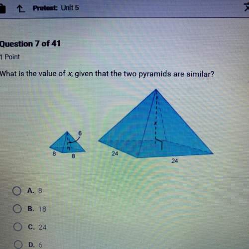 What is the value of x, given that the two pyramids are similar ?