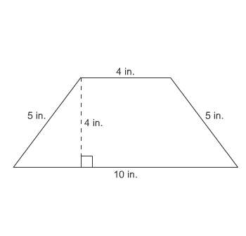 What is the area of the trapezoid?  a. 28 in2 b. 35