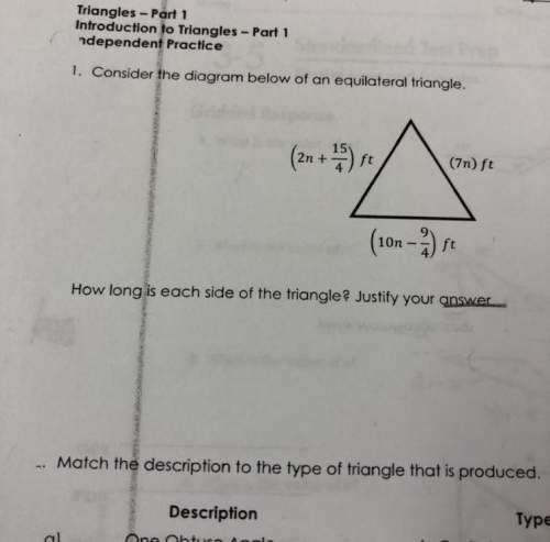 Im trying to figure out how to find the length of an equilateral triangle
