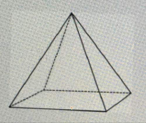 Apaperweight in the shape of a rectangular pyramid is shown: if a cross section of the paperweight i
