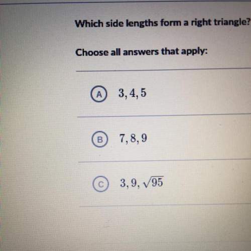 Which side lengths form a right triangle 30