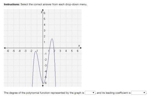Algebra 2 question, !  the degree of the polynomial function represented by the graph is (odd