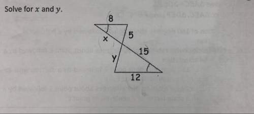 Solve for x and y. could someone explain how to this, i forgot the concept i
