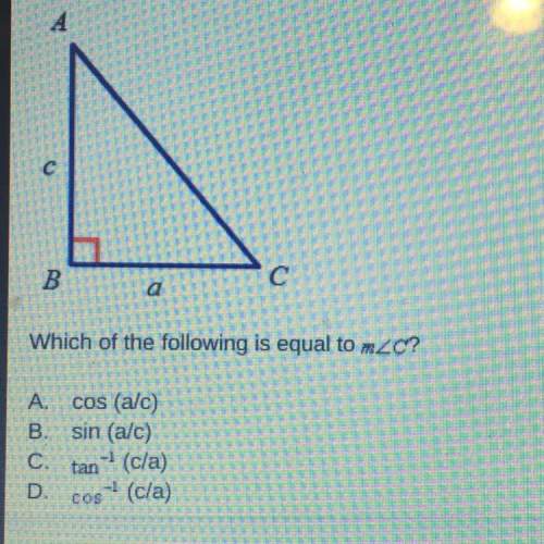 Which one of the following is equal to m angle c