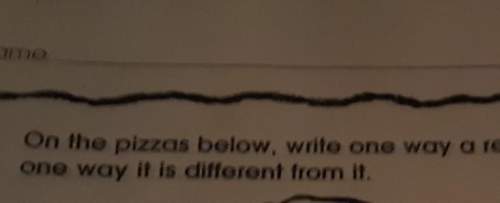 Can some one with my homework ok so my homework says (on the pizzas below,write one way a real piz