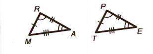 Write the six congruent corresponding parts for the figures shown below and write the triangle congr
