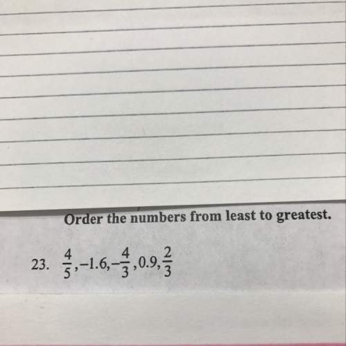 Order the numbers from least to greatest.