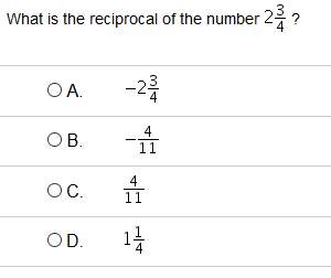 What is the reciprocal of the number 2 3/4