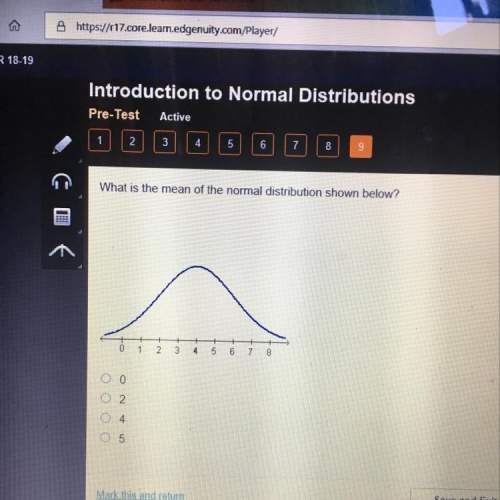 What is the mean of the normal distribution shown below? 0 2 4 5