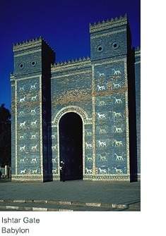 Which statement describes the significance of the dragon and bull images on babylon's ishtar gate? &lt;